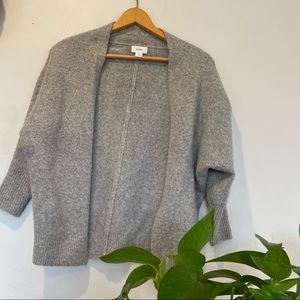 Women’s M-L Okd Navy Cropped 3/4 Length Wool Cardi